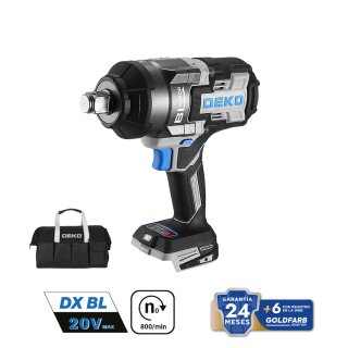 Llave de Impacto 3/4" 1300 Nm 20V Brushless sin Batería ni Cargador Deko DKBW20XP02-S0