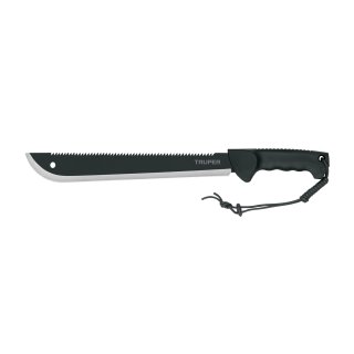 Machete doble filo(sierra-machete)14"C/funda»TRUPER»MACH-14X