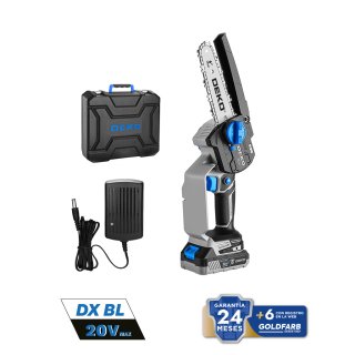 Mini Motosierra Podadora a Batería 6" 20V con Batería y Cargador Deko DKCHS204BL-06