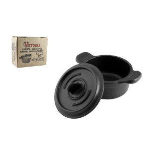 Mini olla de hierro esmaltado 10 cm cocotte con asas Victoria 32902/32906