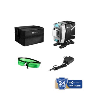 Nivel Láser 3D 360° 12 Líneas Recargable con Control Remoto Deko DKLL12TDP02-S1