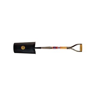 Pala 1/2 Luna Angosta Pestaña Adentro Cabo Madera 1.07m Mango ''Y'' Gherardi