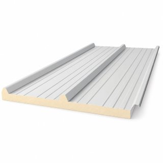 Chapa Aislante Panel Poliuretano Trapez Cielorraso Blanco 30