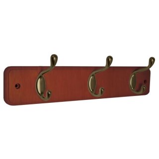 Perchero de Madera Clara con 3 Perchas Dobles BEST VALUE