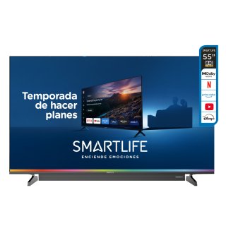 Smart TV Smartlife SL-TVQ55T25SB 55" QLED 4K UHD con barra de sonido