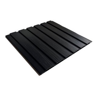 Tablilla PVC Ripado Negro 7 mm 6,02 m