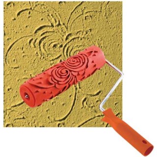 Rodillo Con Textura Decoración Paredes Rosas Roma 80418