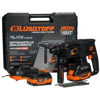 Rotomartillo a Batería 18 V 2,5 J SDS Plus con 2 Baterías y Cargador Black Series LUSQTOFF RML4000