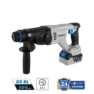 Rotomartillo SDS Plus 3,2 J 20V Brushless con Batería y Cargador Deko DKBL20RH01-S1