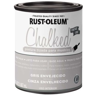 Pintura Tizada Gris Envejecido Chalked Interior Rust Oleum 887ml