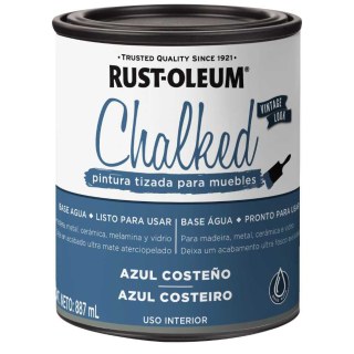 Pintura Tizada Azul Costeño Chalked Interior Rust Oleum 887ml