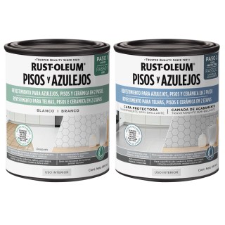 Kit Pintura + Protector Pisos y Azulejos Blanco Rust Oleum