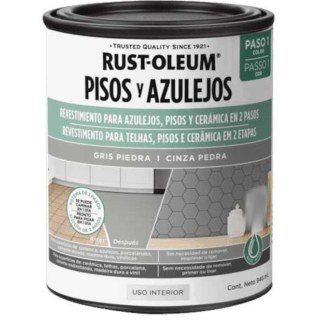Pintura Para Pisos y Azulejos Gris Piedra Rust Oleum 946ml