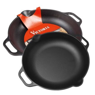 Sartén hierro esmaltado 33 cm con asas Victoria 35174