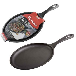 Sartén hierro esmaltado ovalada (fajita) 24 × 17,5 cm (174) Victoria 32609