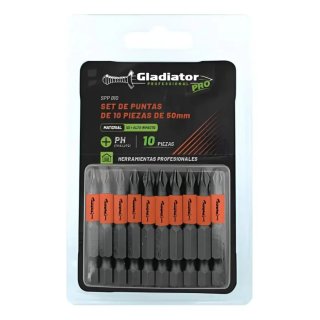 Set de 10 Puntas Phillips Profesional Gladiator SPP810
