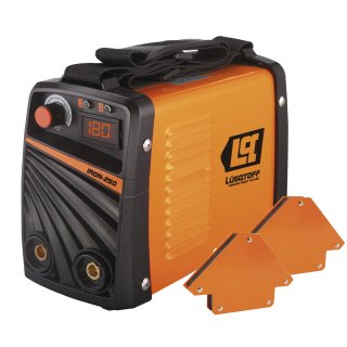 Soldadora Inverter Iron-250 con 2 Escuadras Magnéticas LUSQTOFF