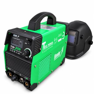 Soldadora Inverter TIG MMA 200 A Alta Frecuencia Slender TIG-200 con Careta Fotosensible