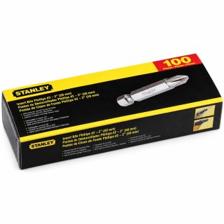 Puntas Atornillador Phillips PH2 50mm Stanley Estuche x 100