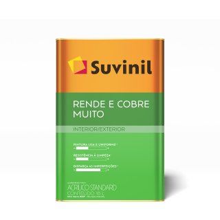 Pintura Suvinil Rinde y Cubre Mucho blanca, 18 L