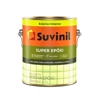 Esmalte epoxi Suvinil blanco, base solvente, interior y exterior, 2,7 L