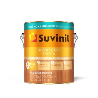 Barniz Suvinil Seca Rápido color caoba, base agua, 3,6 L