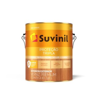 Barniz Suvinil Triple Filtro Solar color natural, interior y exterior, 3,6 L