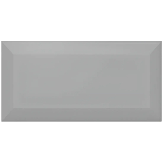 Cerámica Ladrillo Biselado 10x20cm Gris Brillante TECNOGRES
