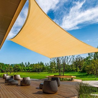 Toldo Vela Rectangular 3x4mt Beige Con Filtro UV 
