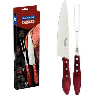 Juego Trinchante Asado Polywood Rojo Tramontina 21198/760