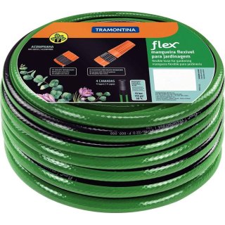 Manguera Jardín 1/2'' Verde Negra 15mt Con Accesorios Tramontina 79165/530