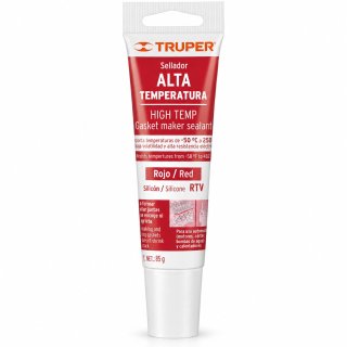 Silicona Alta Temperatura Rojo 85gr Truper