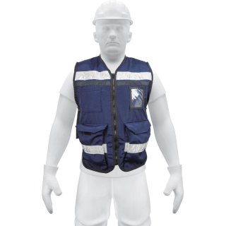 Chaleco Brigadista Azul Marino Reflectivo Truper CHS-900AM