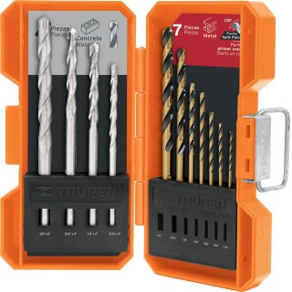 Juego 11 Mechas Metal Hormigón Truper JBAC-11