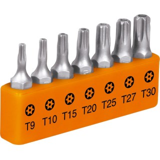 Juego 7 Puntas Destornillador Torx Seguridad Truper