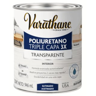 Barniz Poliuretano Triple Capa 3X Satinado 946ml Varathane
