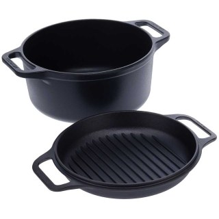 Olla Hierro Esmaltado 5,7lt Tapa Doble Uso Victoria 38816