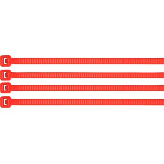 Precinto Collarín Plástico 15cm x 3.5mm Rojo Volteck CIN-4015R