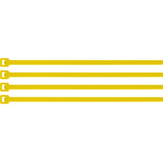 Precinto Collarín Plástico 30cm x 4.5mm Amarillo Volteck CIN-5030A