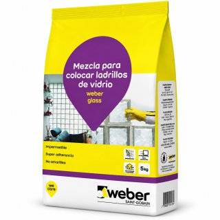Mezcla para Colocar Ladrillos Vidrio Weber Glass 5kg
