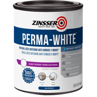Pintura Látex Interior Blanco Semi Brillo PERMA WHITE Zinsser 946ml