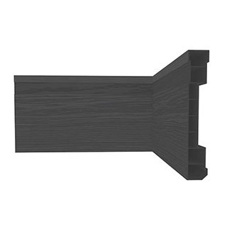 Zócalo PVC Nobre Negro Rústico 10 cm