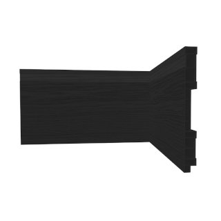 Zócalo PVC Nobre Negro Rústico 15 cm