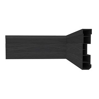 Zócalo PVC Nobre Negro Rústico 7 cm